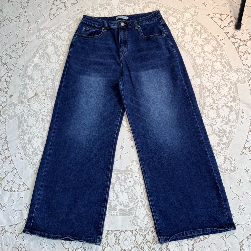 Genleck Womens High Waist Wide-Leg Baggy Jeans‎ Size 10 Y2K 90’s Amazon Find